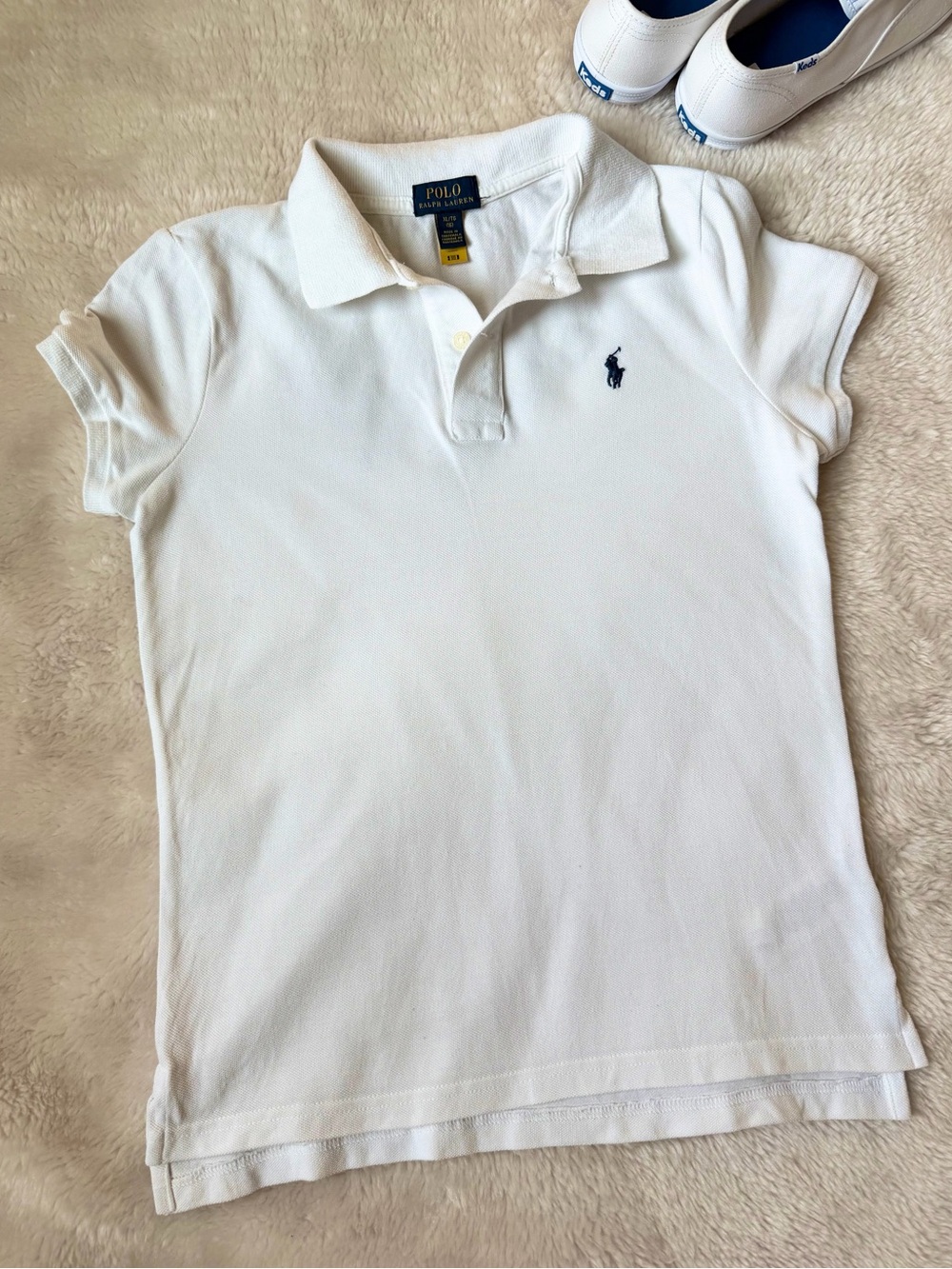 Polo by Ralph Lauren White Polo with Navy Pony Embroidery - Picture 17 of 17